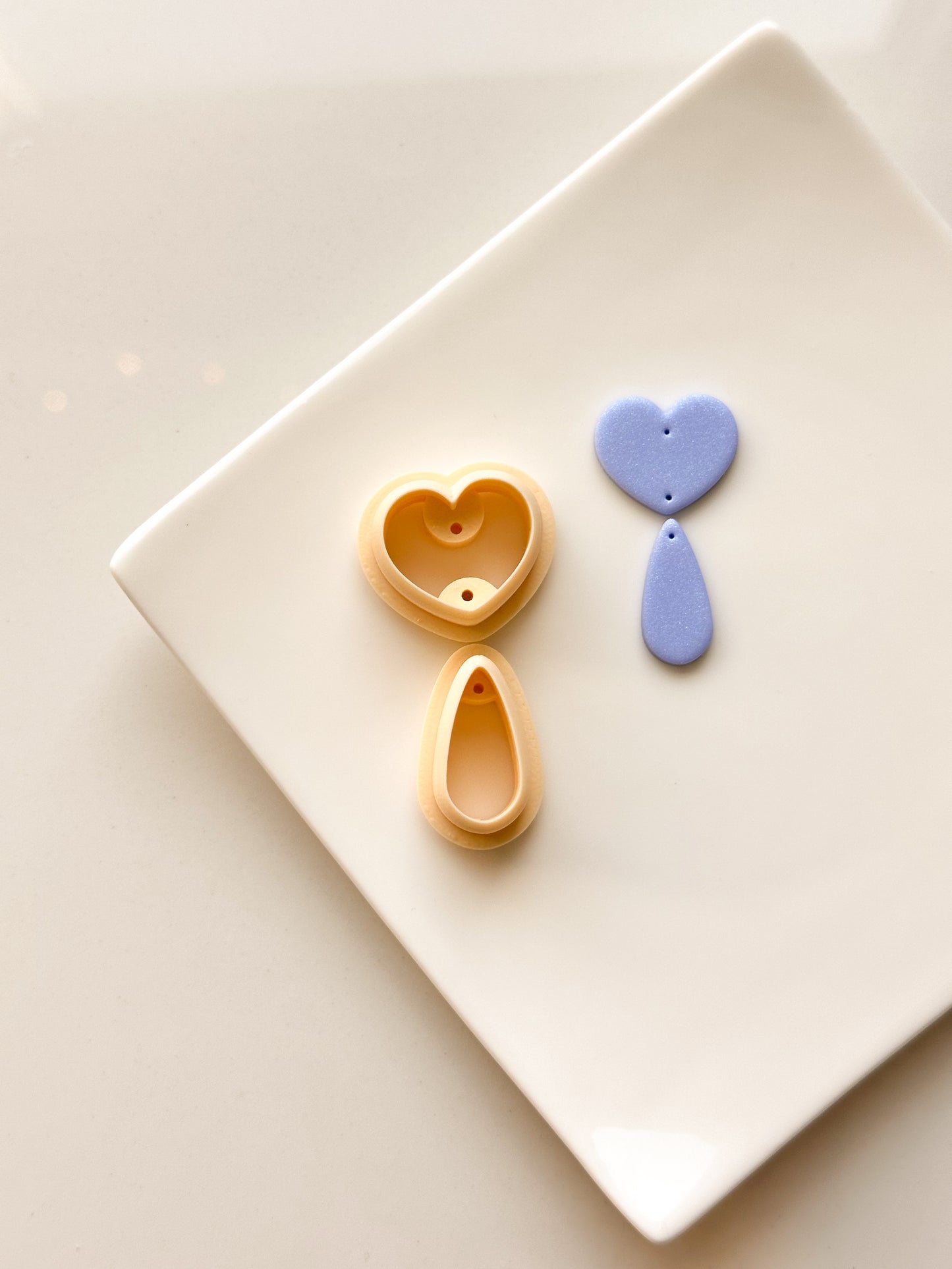 Heart Dangle Clay Cutter w/ Drill Guides