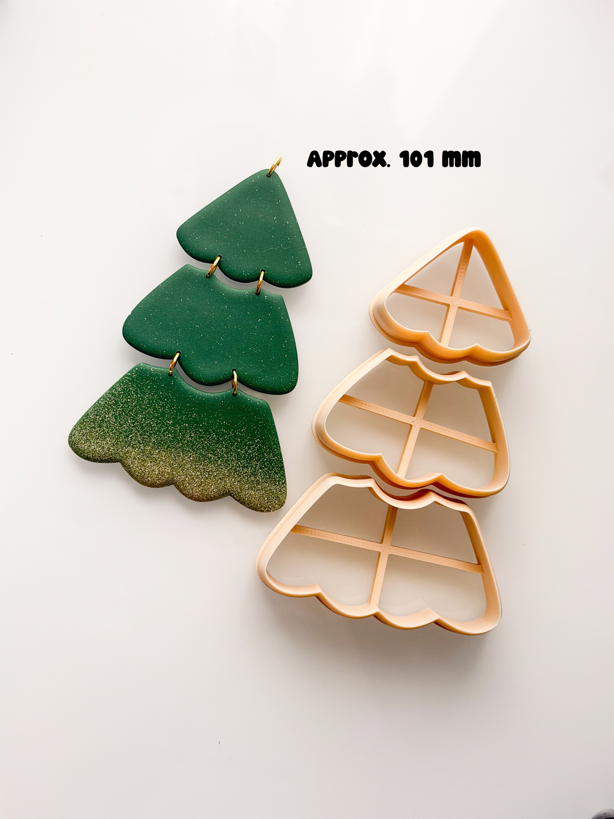 Triple Tree Dangle Ornament Clay Cutter Set