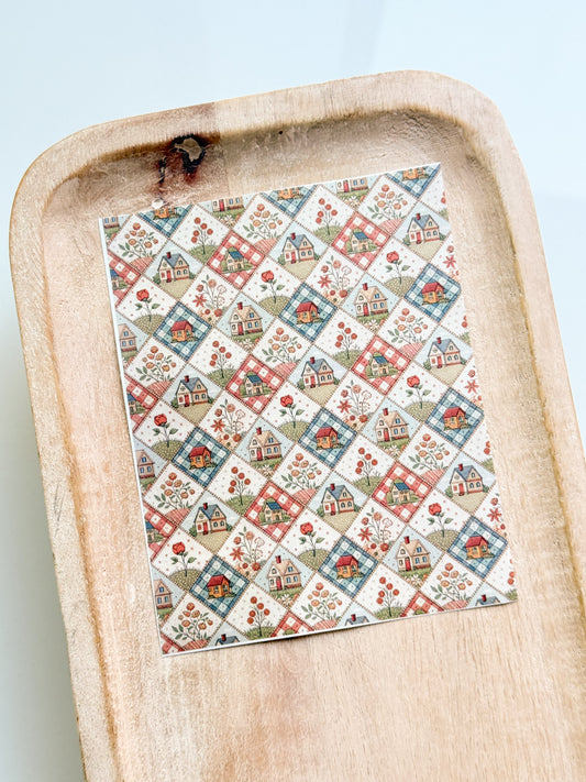 Quilted 9 Transfer Sheet