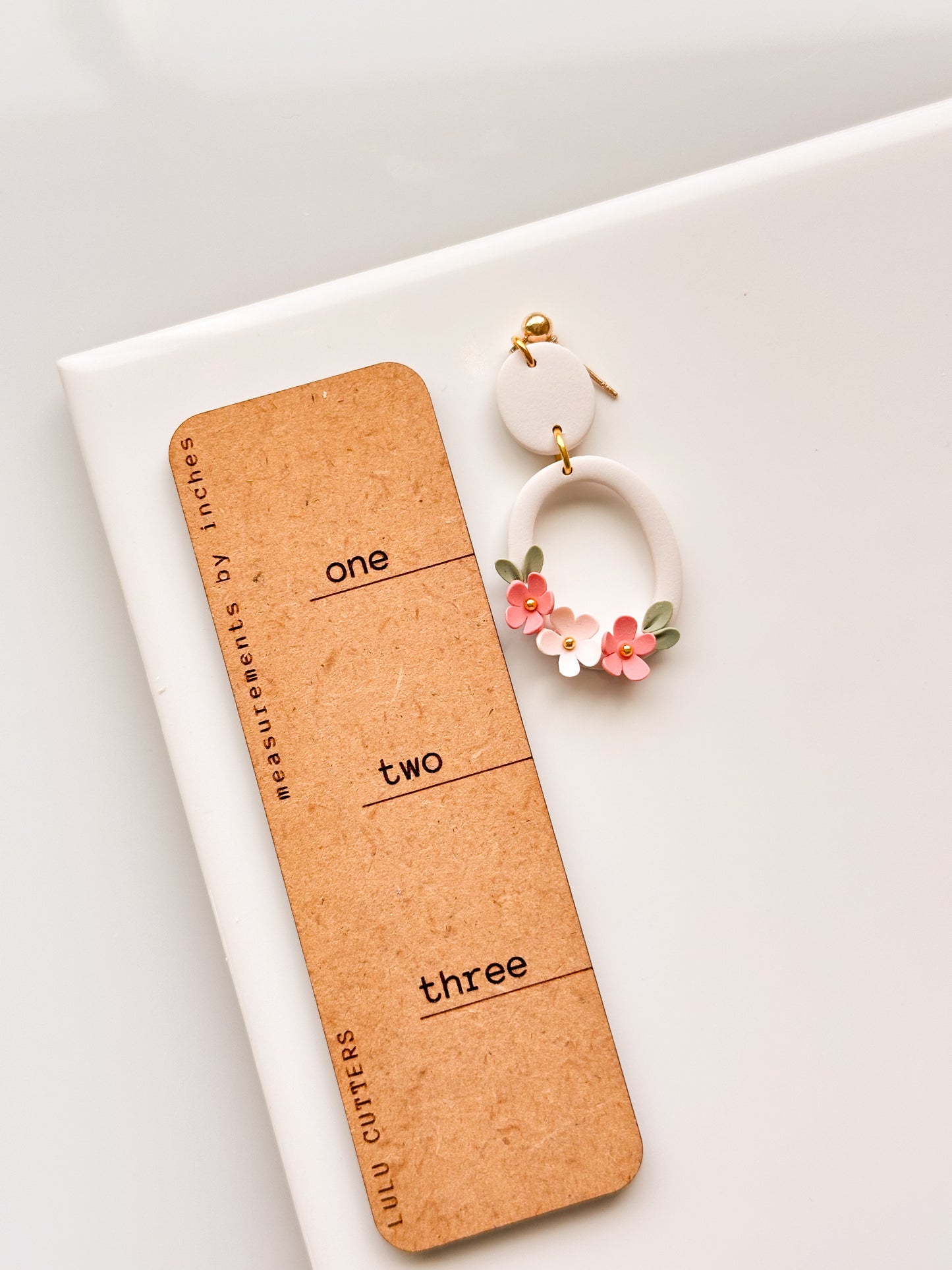 Thin Oval Dangle Clay Cutter Set - Drill Guides