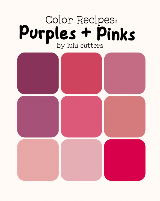 Purples + Pinks Clay Color Recipes