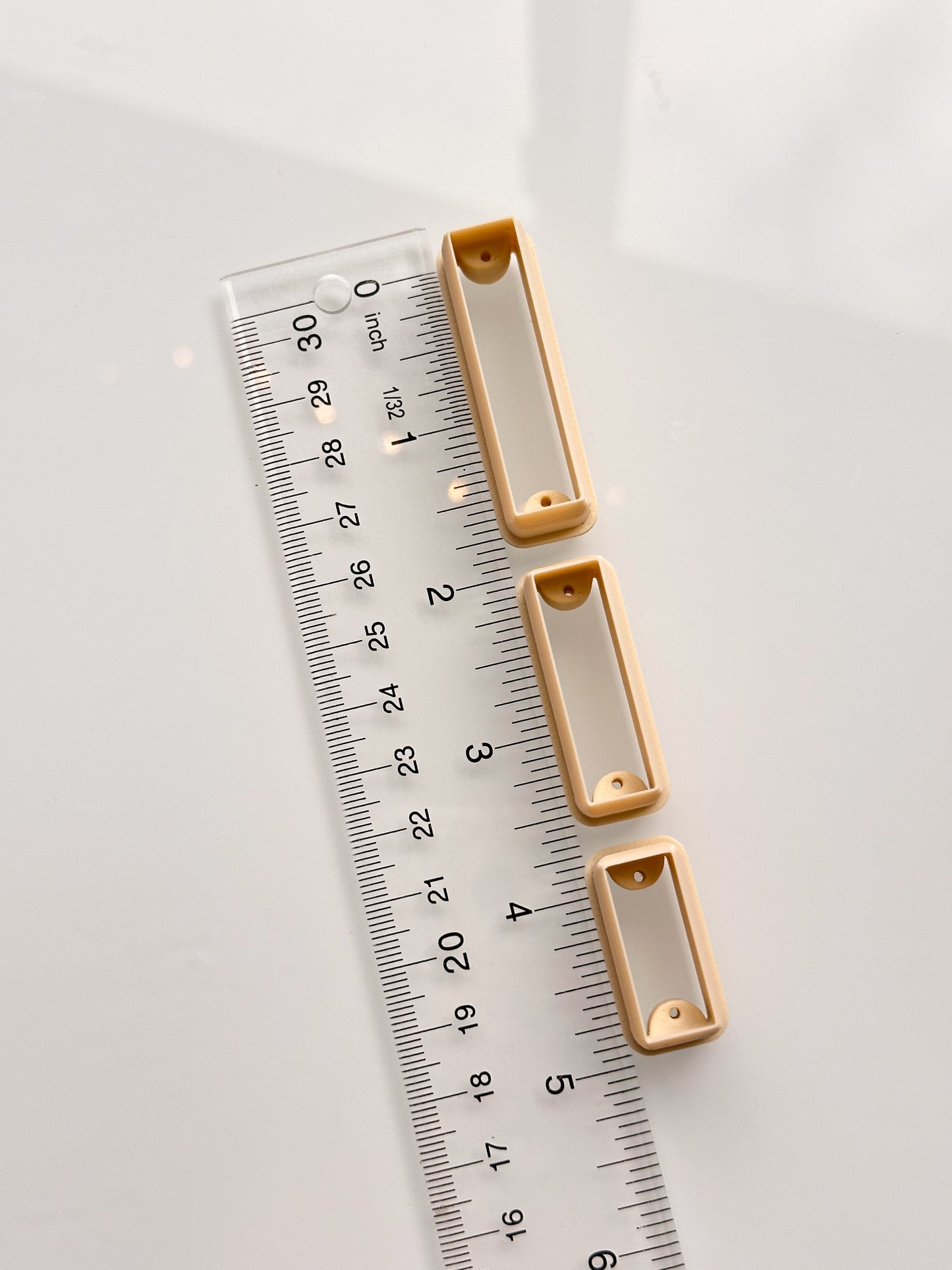Narrow Rectangle Clay Cutters - Drill Guides