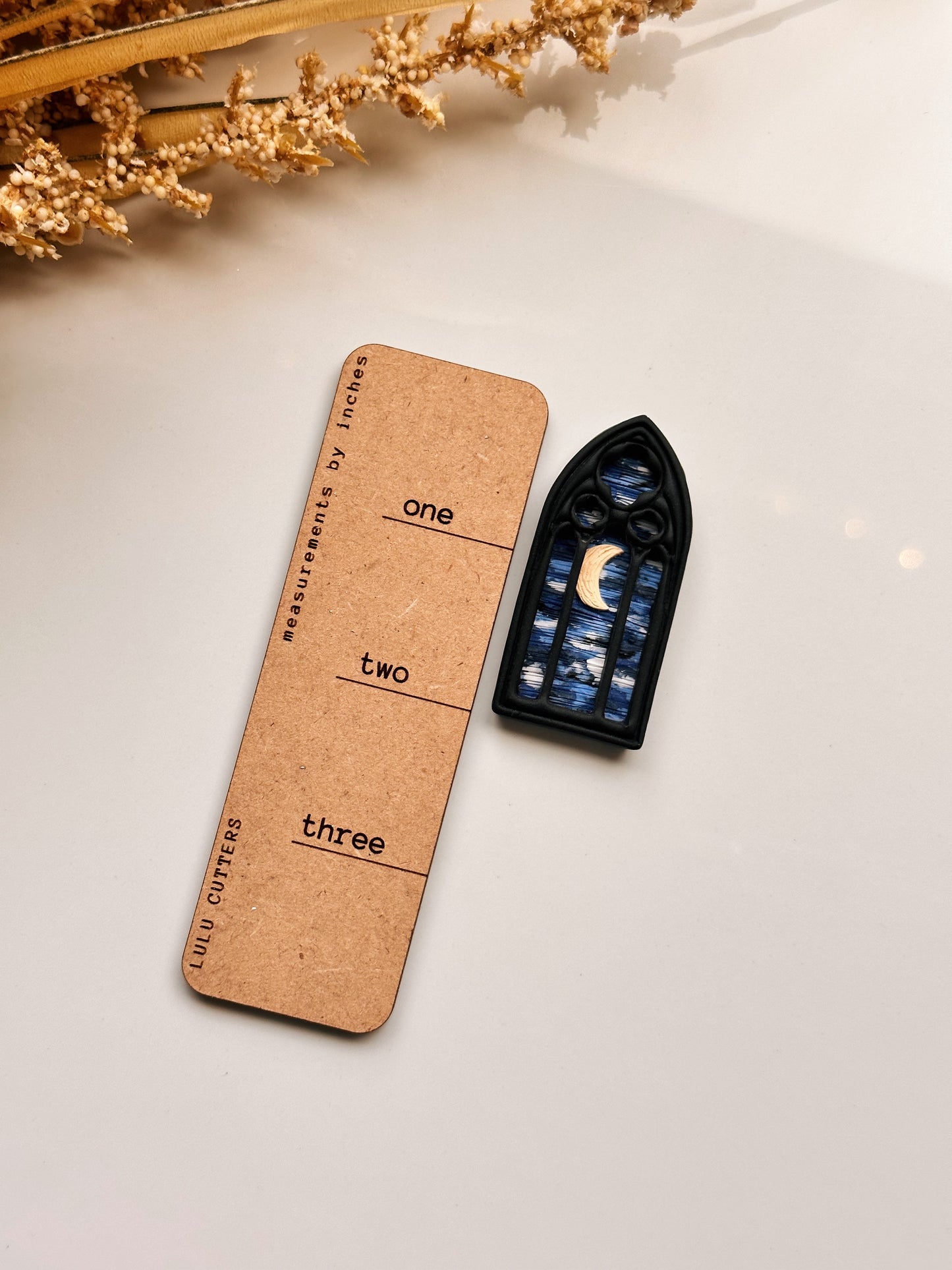 Juego de 2 cortadores de arcilla con forma de ventana de catedral