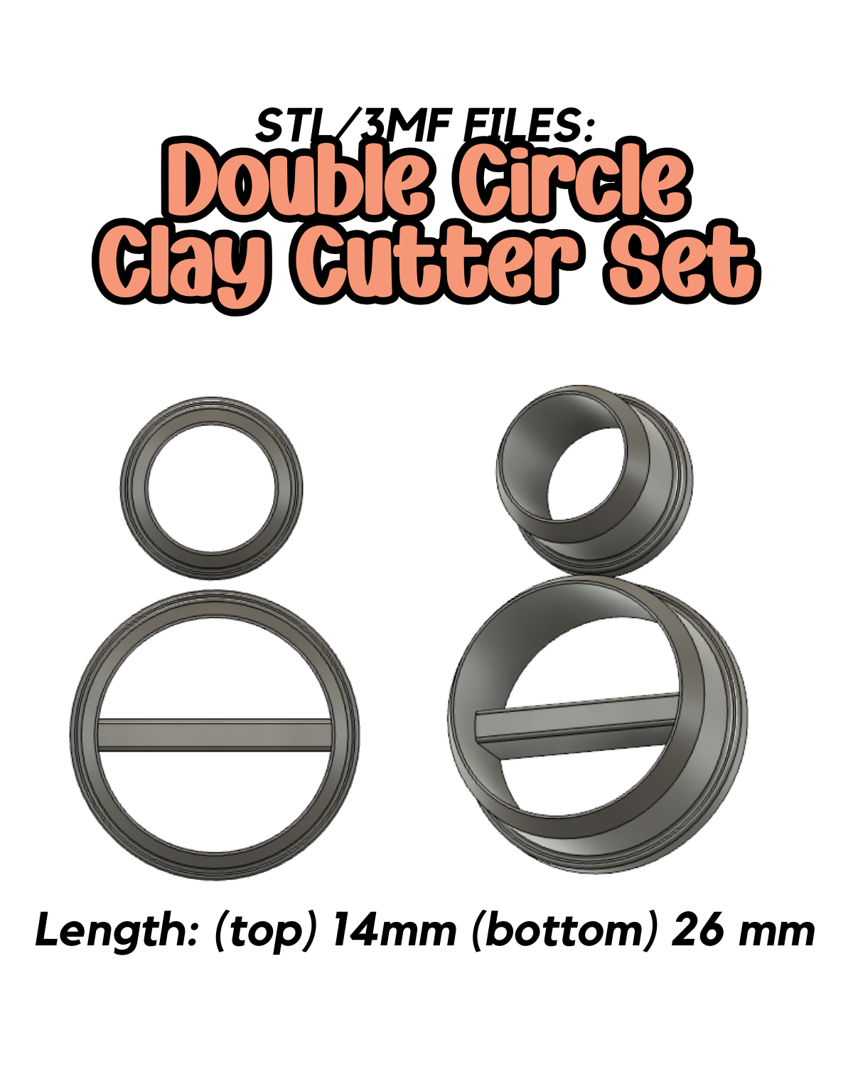 FICHIERS STL - Ensemble de coupe-argile à double cercle