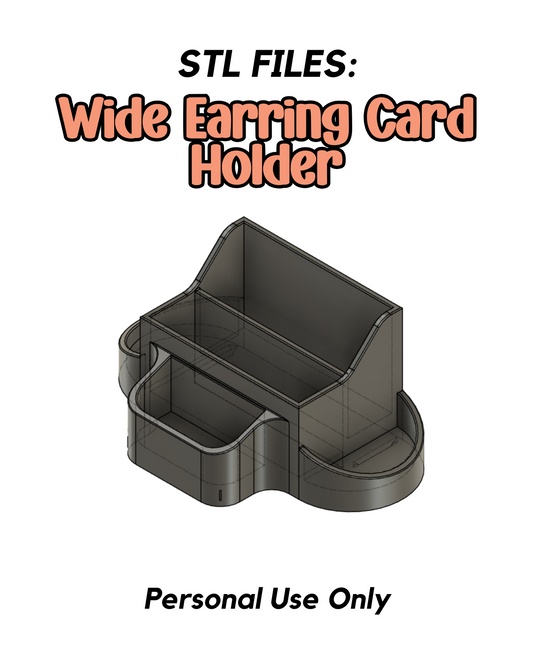 Wide Earring Card Holder STL FILE