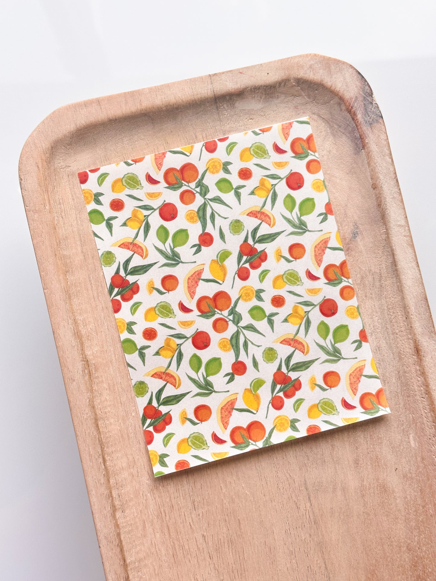 Hoja de transferencia de frutas