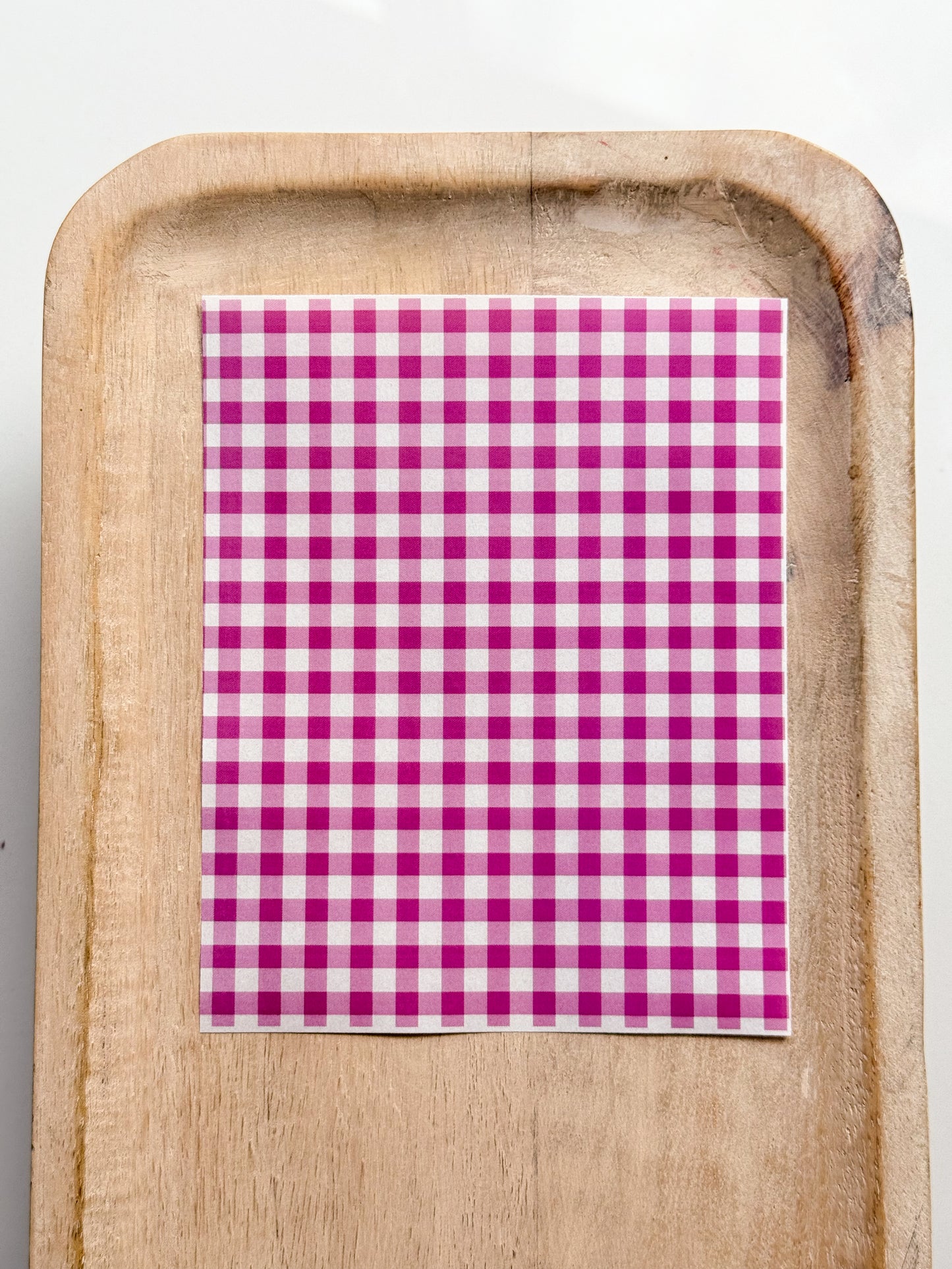 July 8 Gingham Transfer Sheet