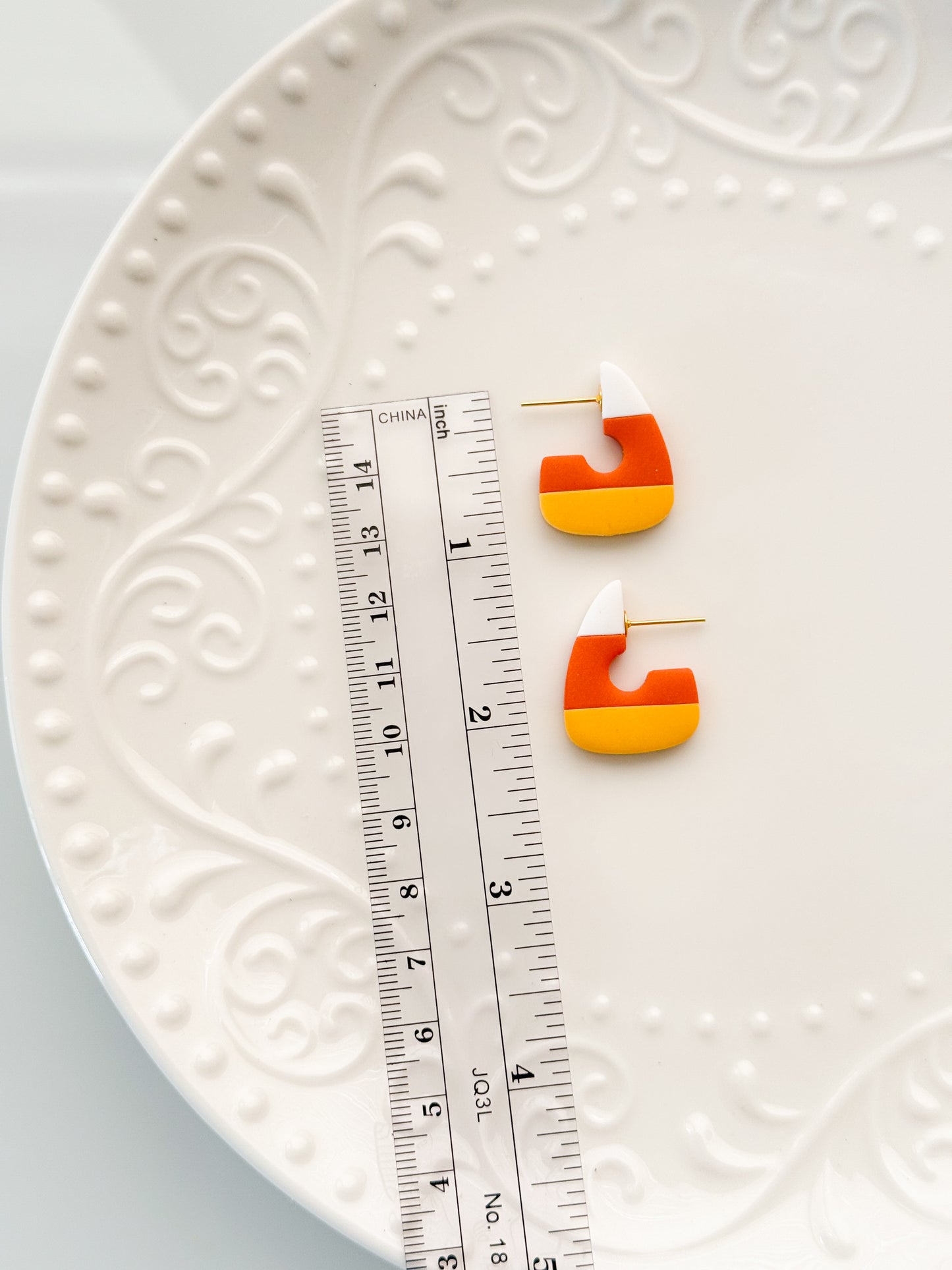 Candy Corn Hoops Clay Cutter