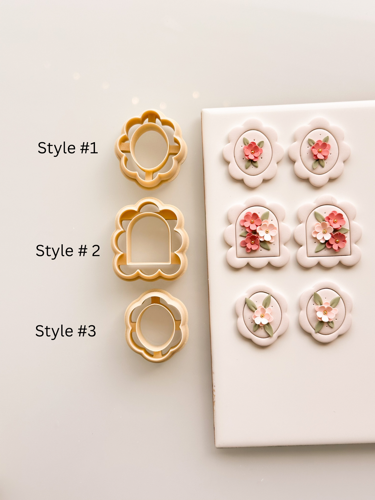 Elegant Bordered Scalloped Shapes Clay Cutter