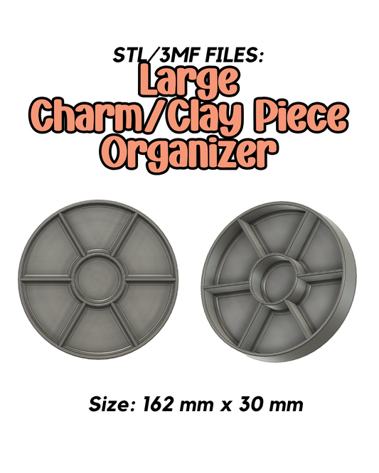 STL FILES - Large Charm/Clay Piece Organizer