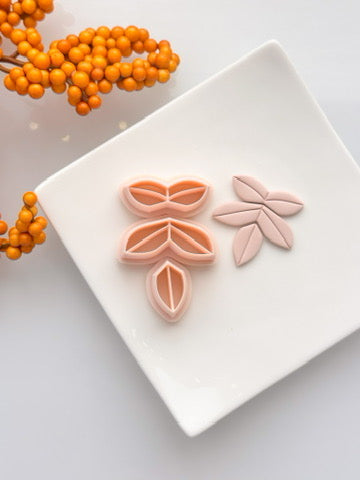 3 Piece Leaf Dangle Clay Cutter Set