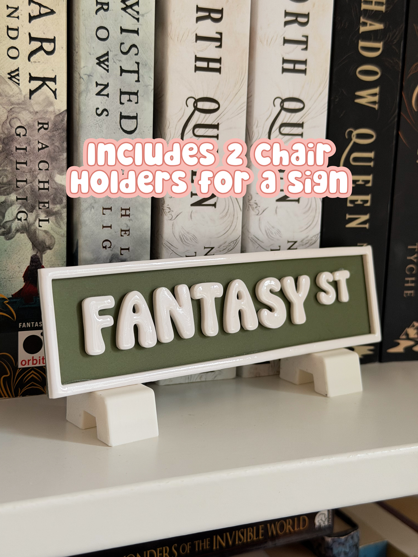 Little Chair Stands for Bookish License Plates Clay Cutters Set of 2