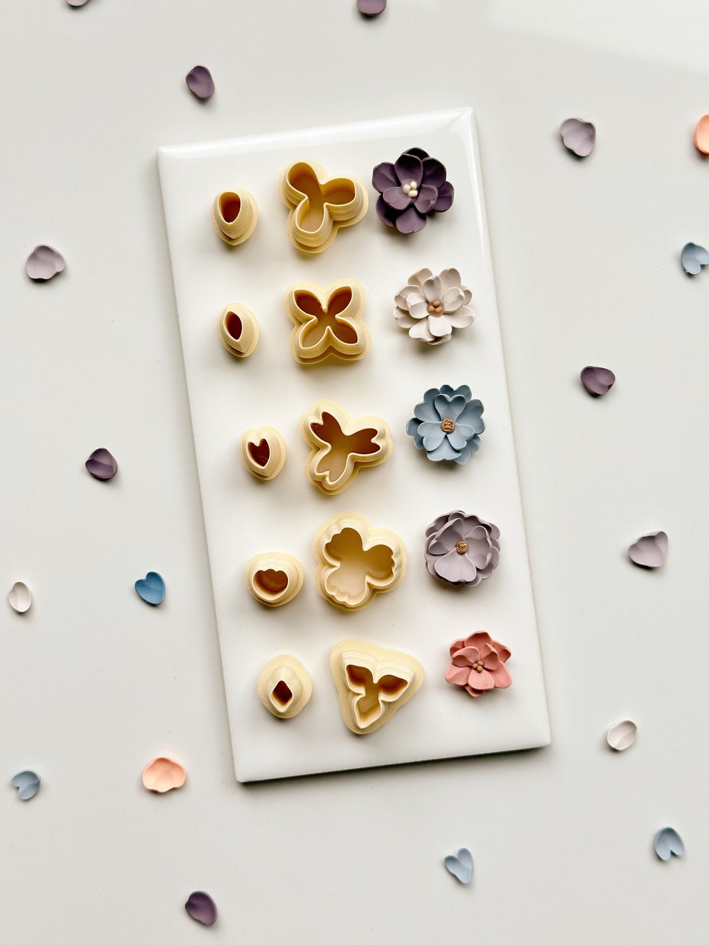Small Flower Builders Clay Cutters