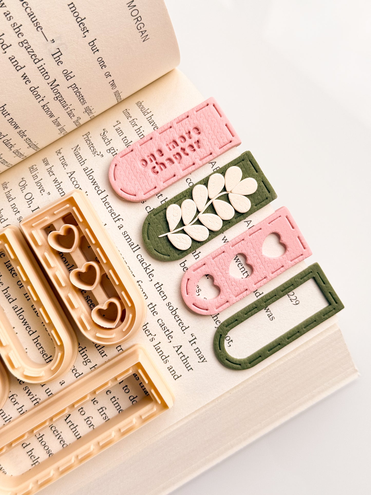 Narrow Stitched Stack Bookmark Clay Cutter