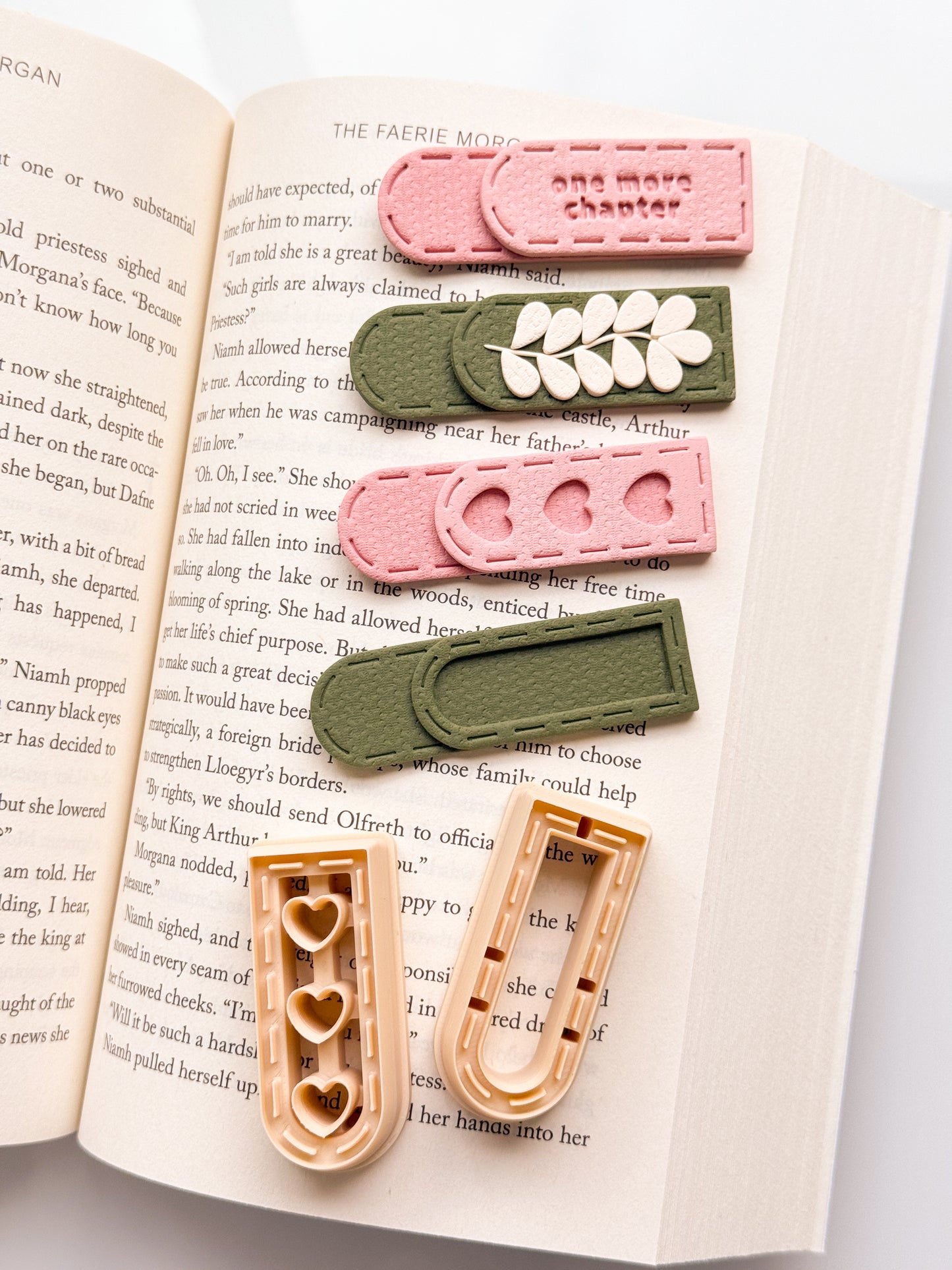 Narrow Stitched Stack Bookmark Clay Cutter