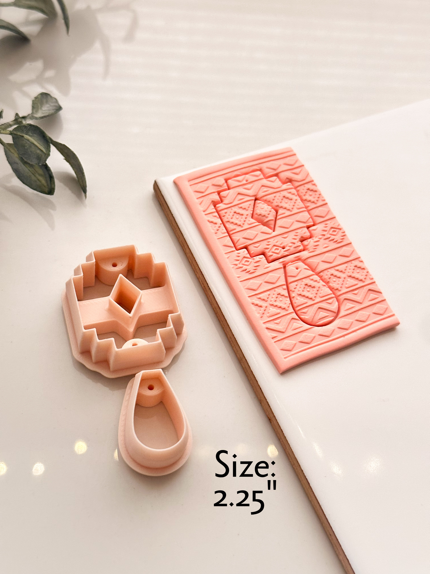 Aztec Shape Dangle Clay Cutter Set - Drill Guides