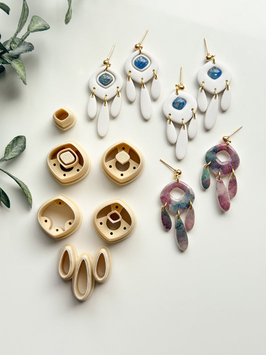 Rounded Diamond Dangle Set Clay Cutter
