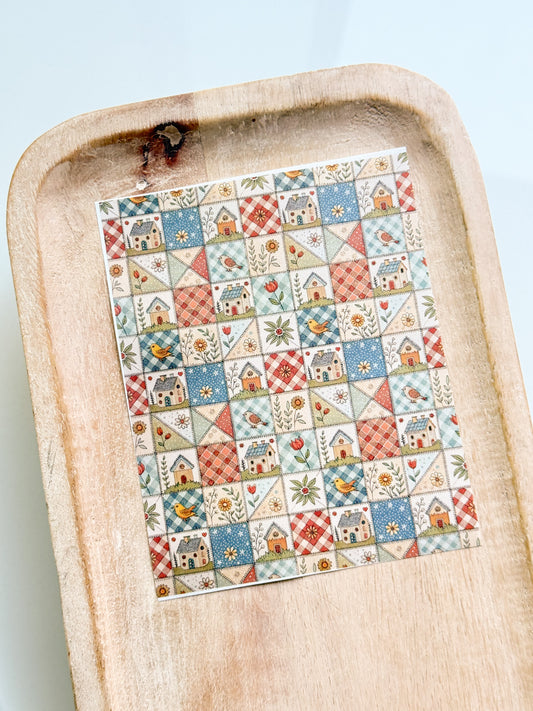 Quilted 8 Transfer Sheet