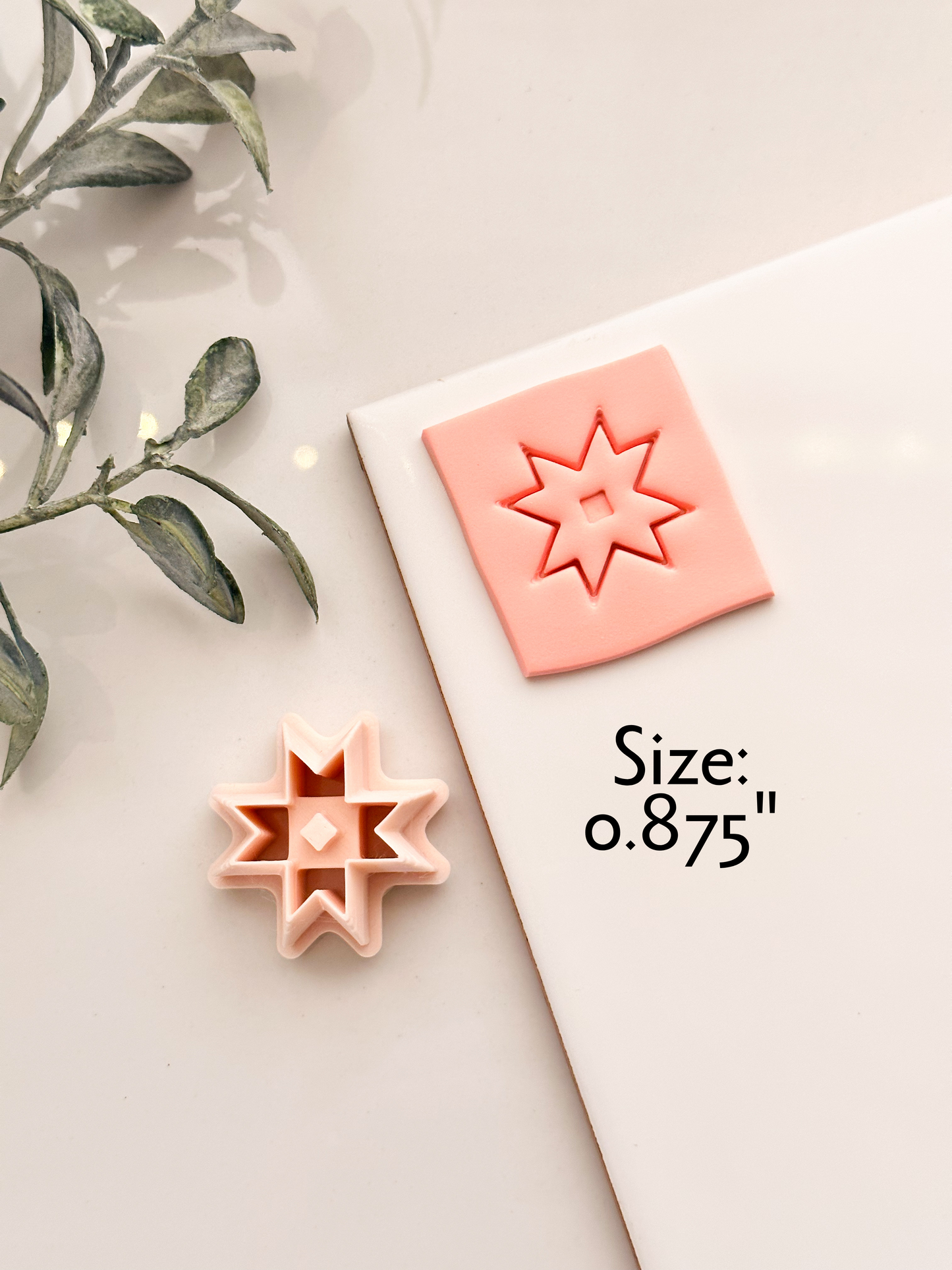 Aztec Shape Embossed Center Clay Cutter