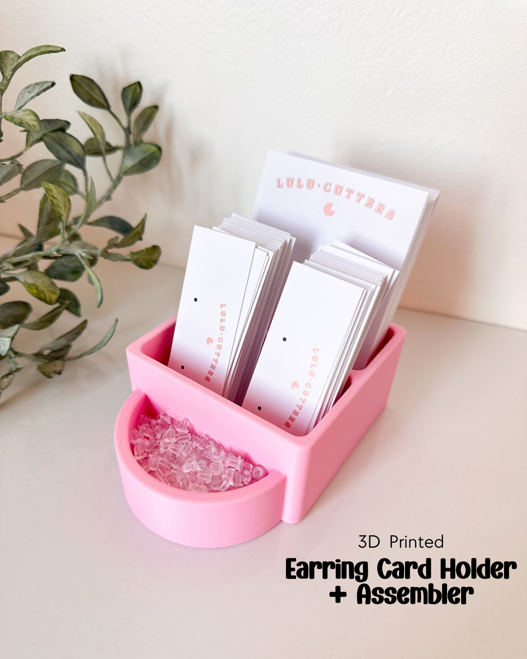 3D Printed Earring Card Holder + Assembler
