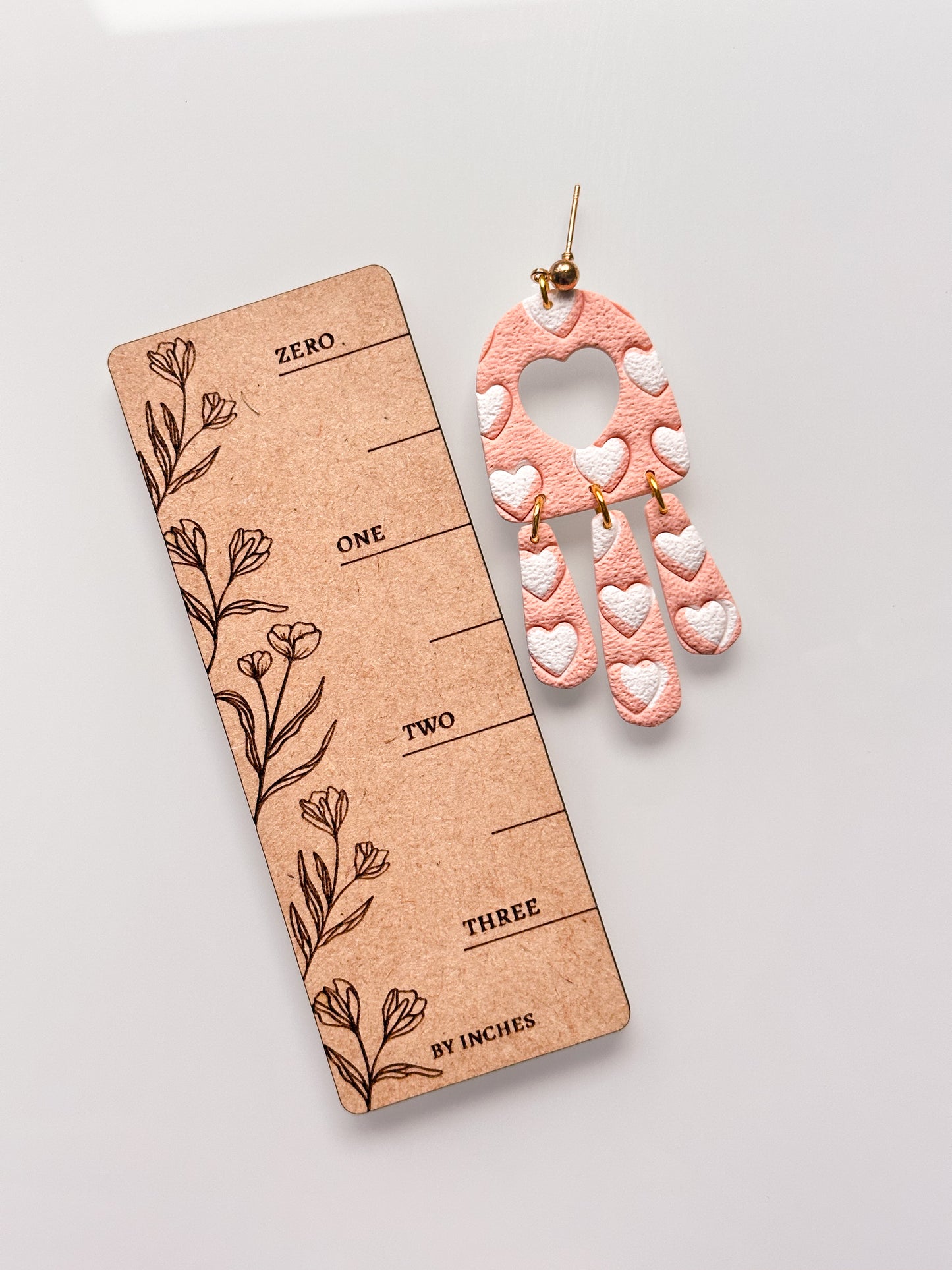 White Hearts Earrings