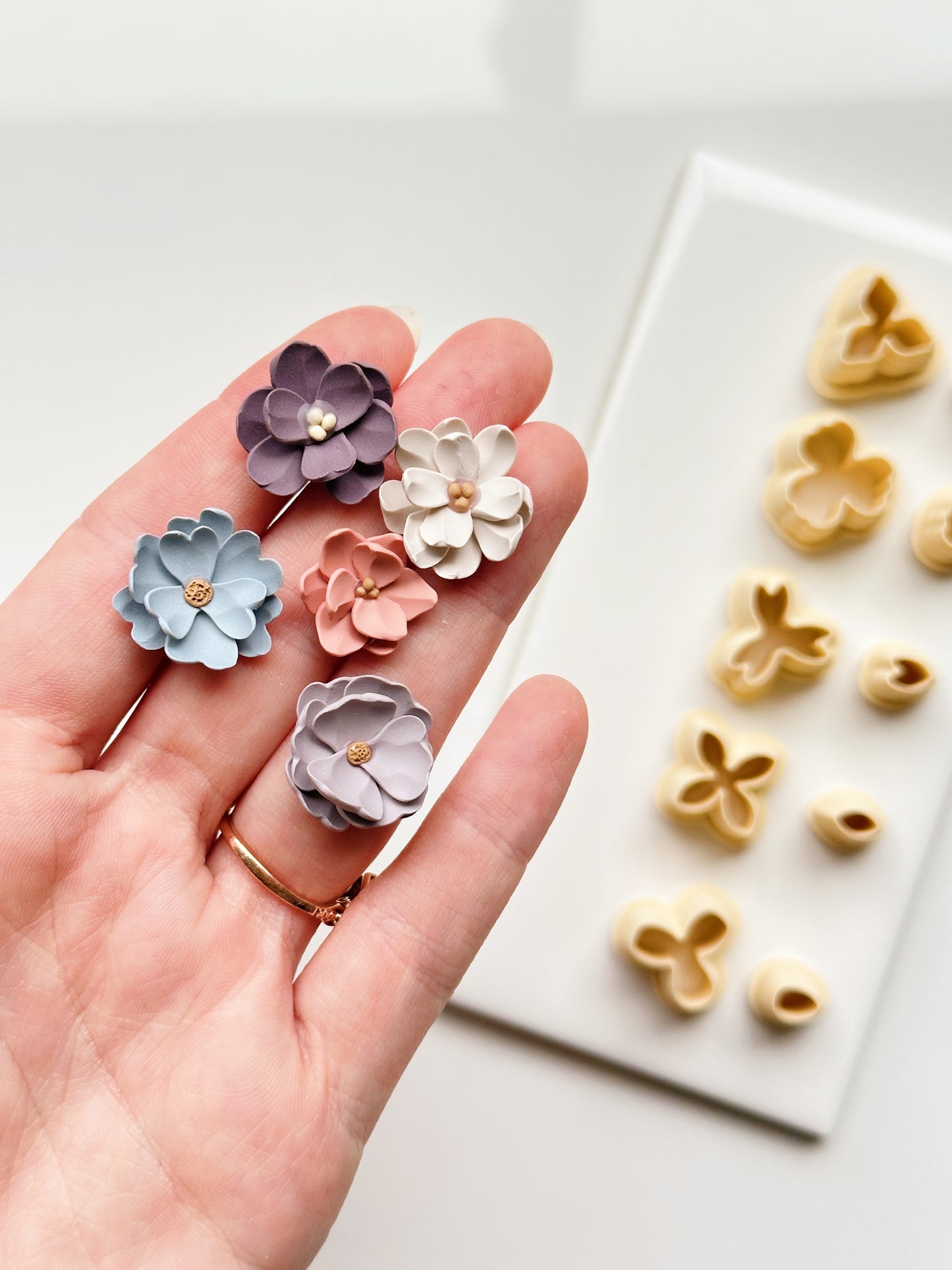 Small Flower Builders Clay Cutters