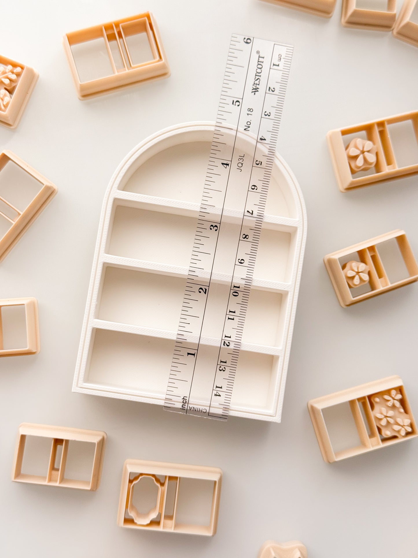 Build Your Own Mini Bookshelf Clay Cutters + 3D Printed Shelf