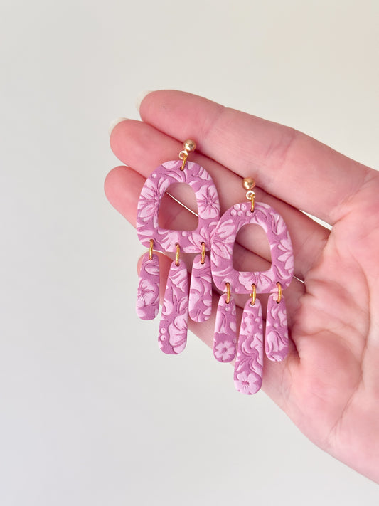 Purple Violet Earrings