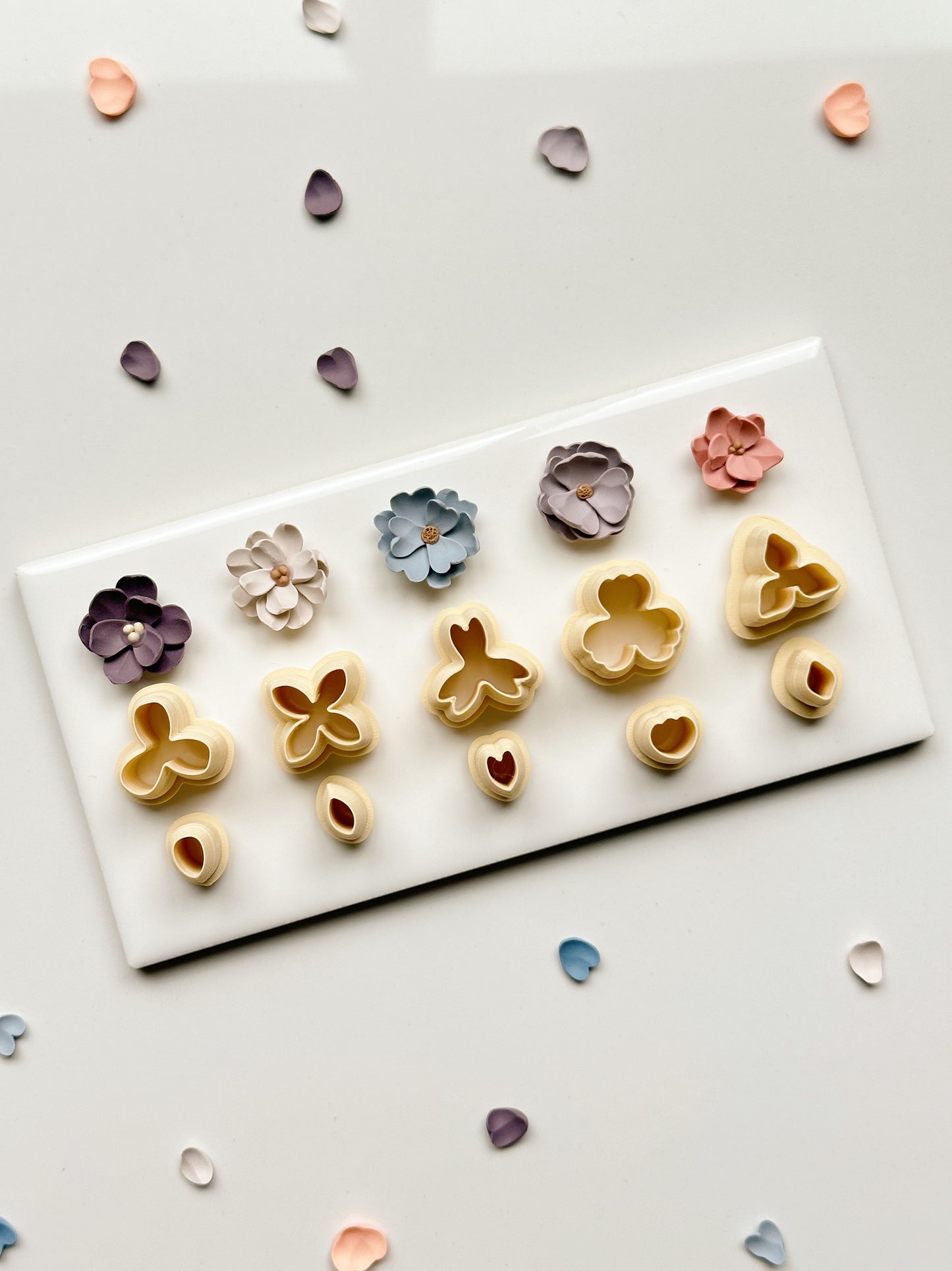 Small Flower Builders Clay Cutters
