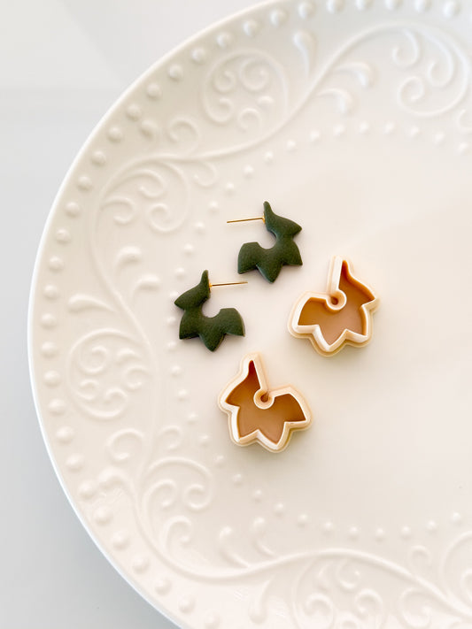 Leaf Hoops Clay Cutter Set