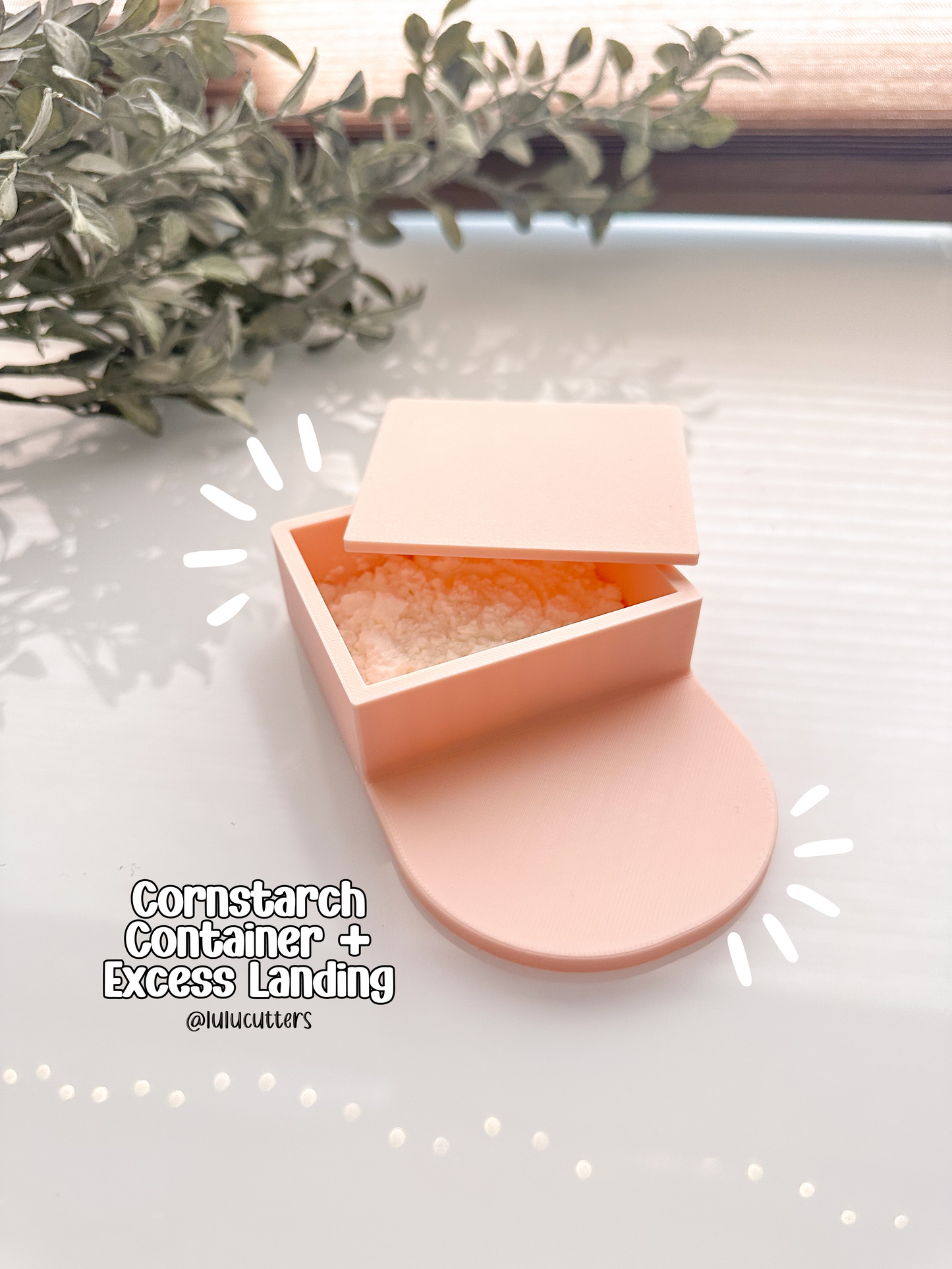 Cornstarch Container + Excess Landing