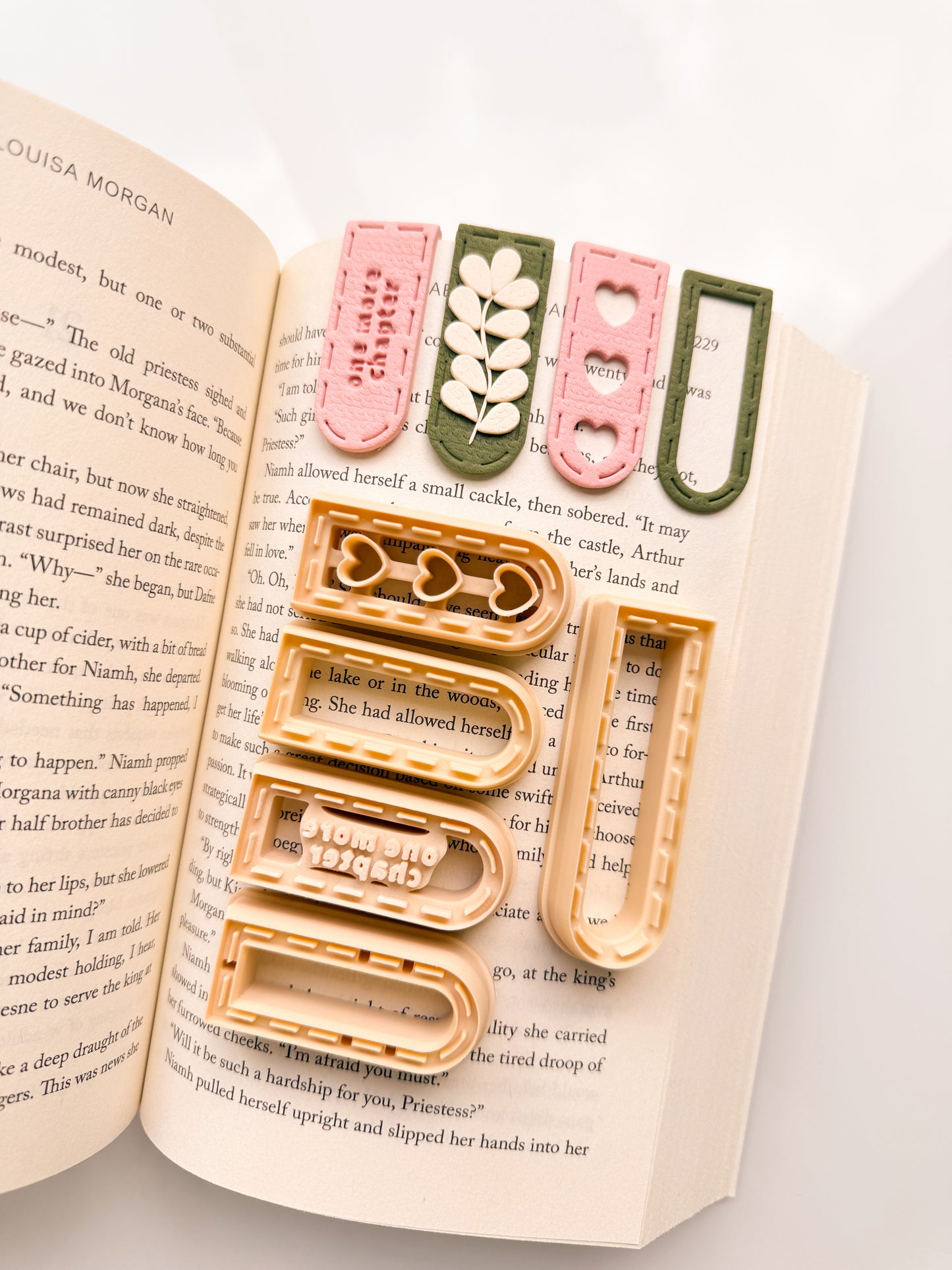 Narrow Stitched Stack Bookmark Clay Cutter