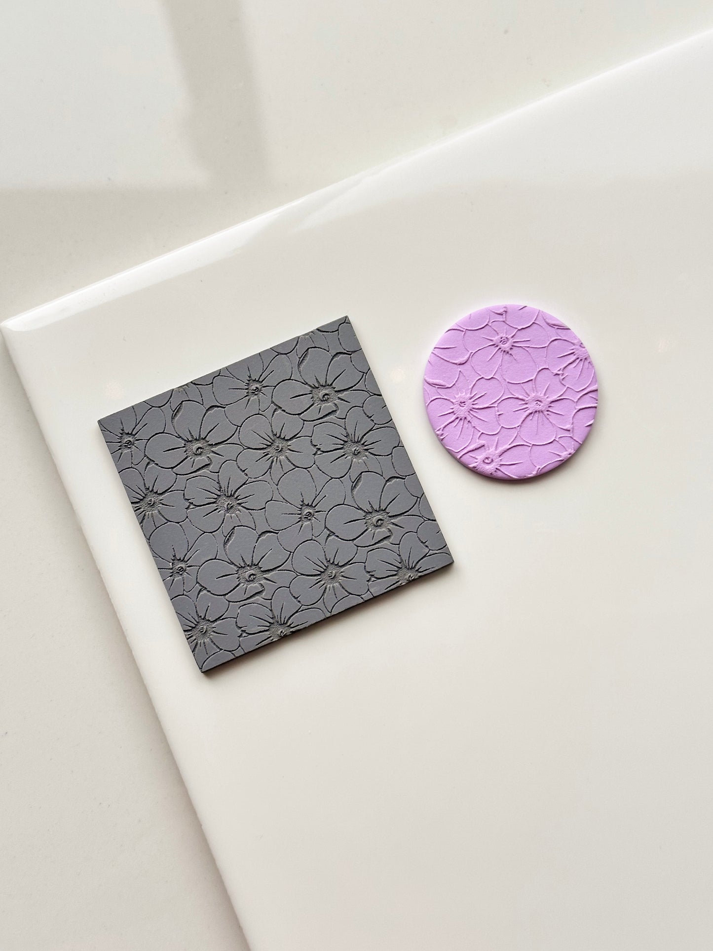 Fleurs de printemps | Mini carré texturé