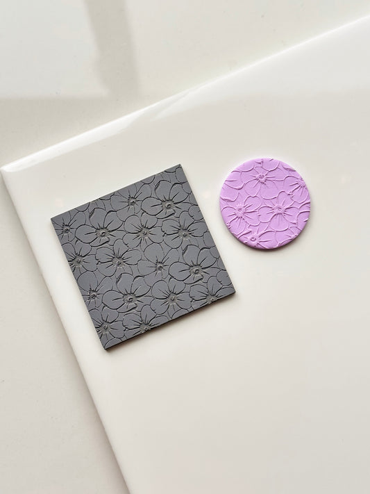 Fleurs de printemps | Mini carré texturé