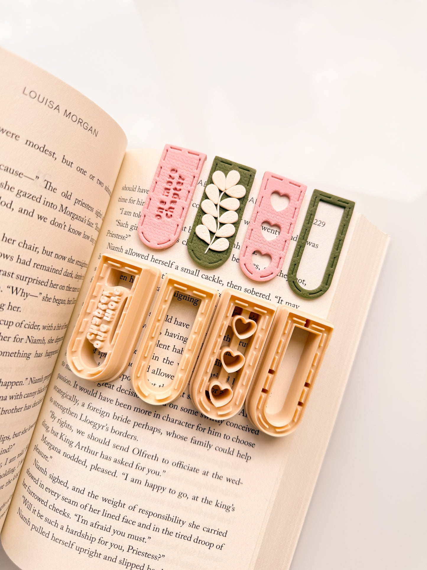 Narrow Stitched Stack Bookmark Clay Cutter