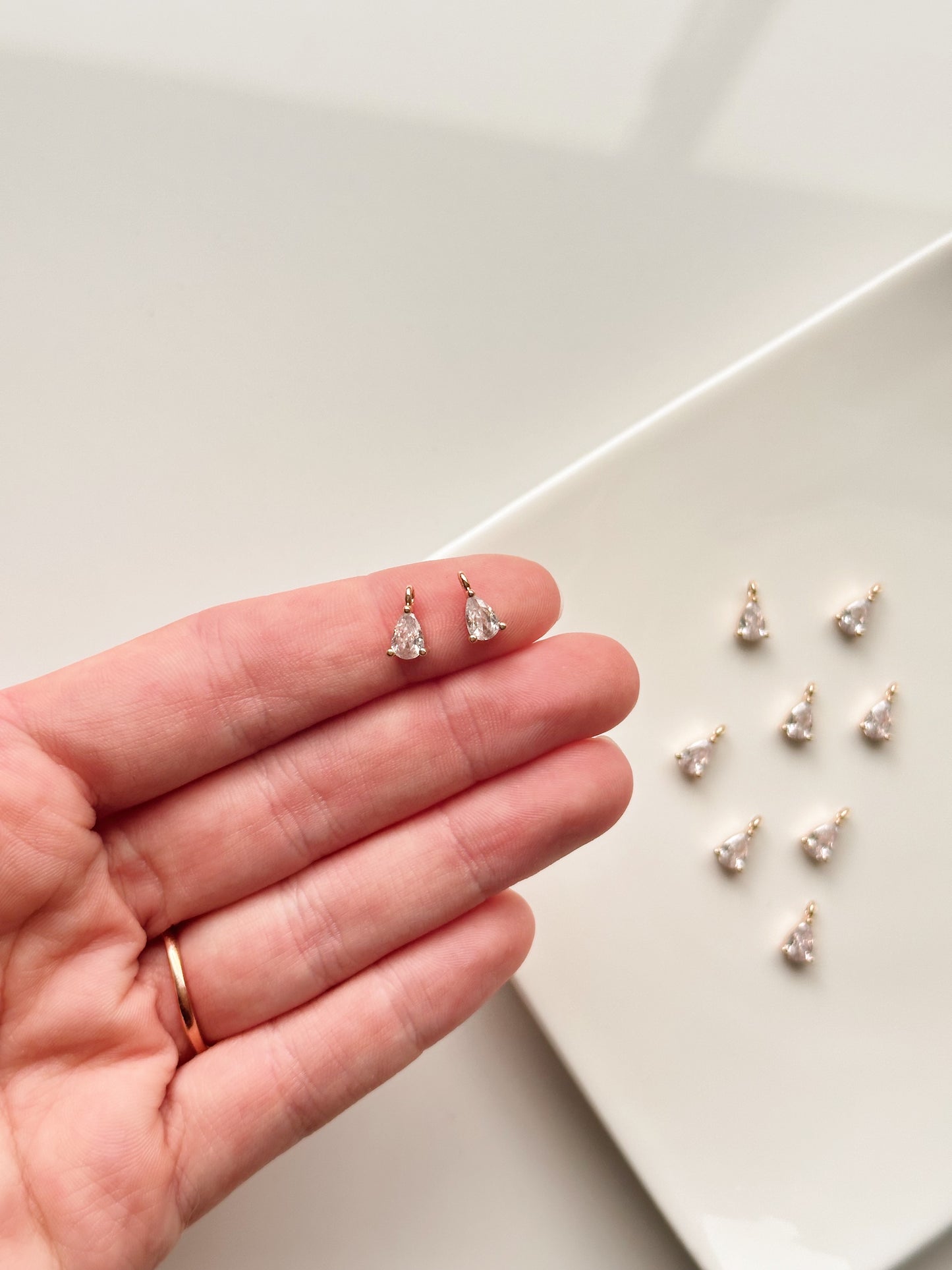 Mini Zircon Teardrops (10 PCS) Charms