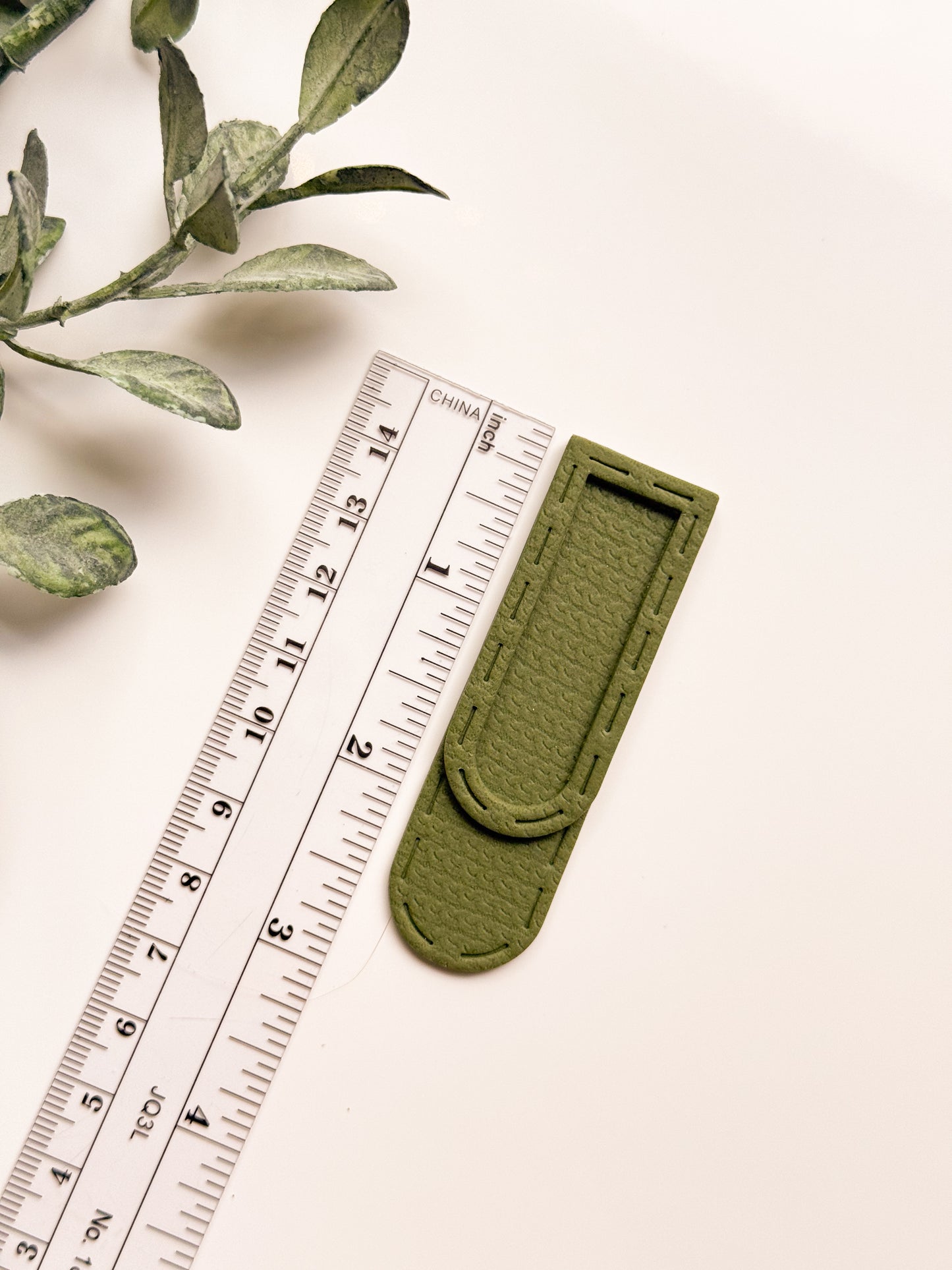 Narrow Stitched Stack Bookmark Clay Cutter