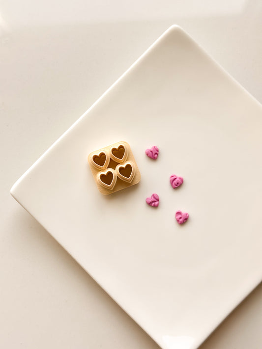 Heart Micro Cluster Clay Cutter