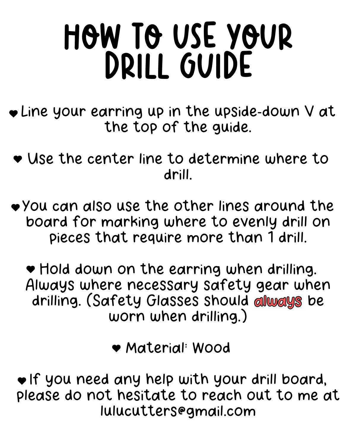 Drill Guide Board Tool