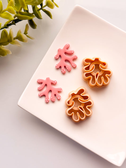 Coral Mirrored Clay Cutter Set