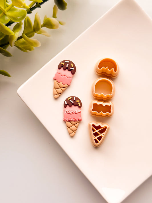 Ice Cream Double Scoop Clay Cutter Set