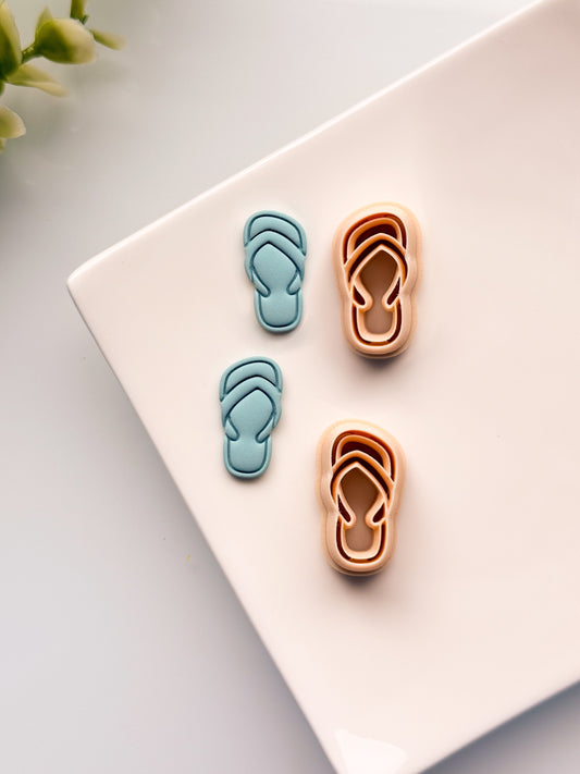 Flip Flops Mirrored Clay Cutter Set