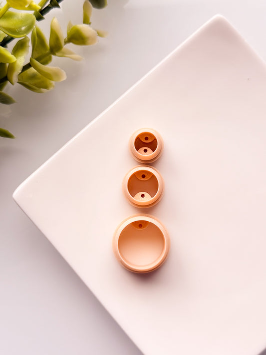 Tiered Circles Clay Cutter Set - Drill Guides