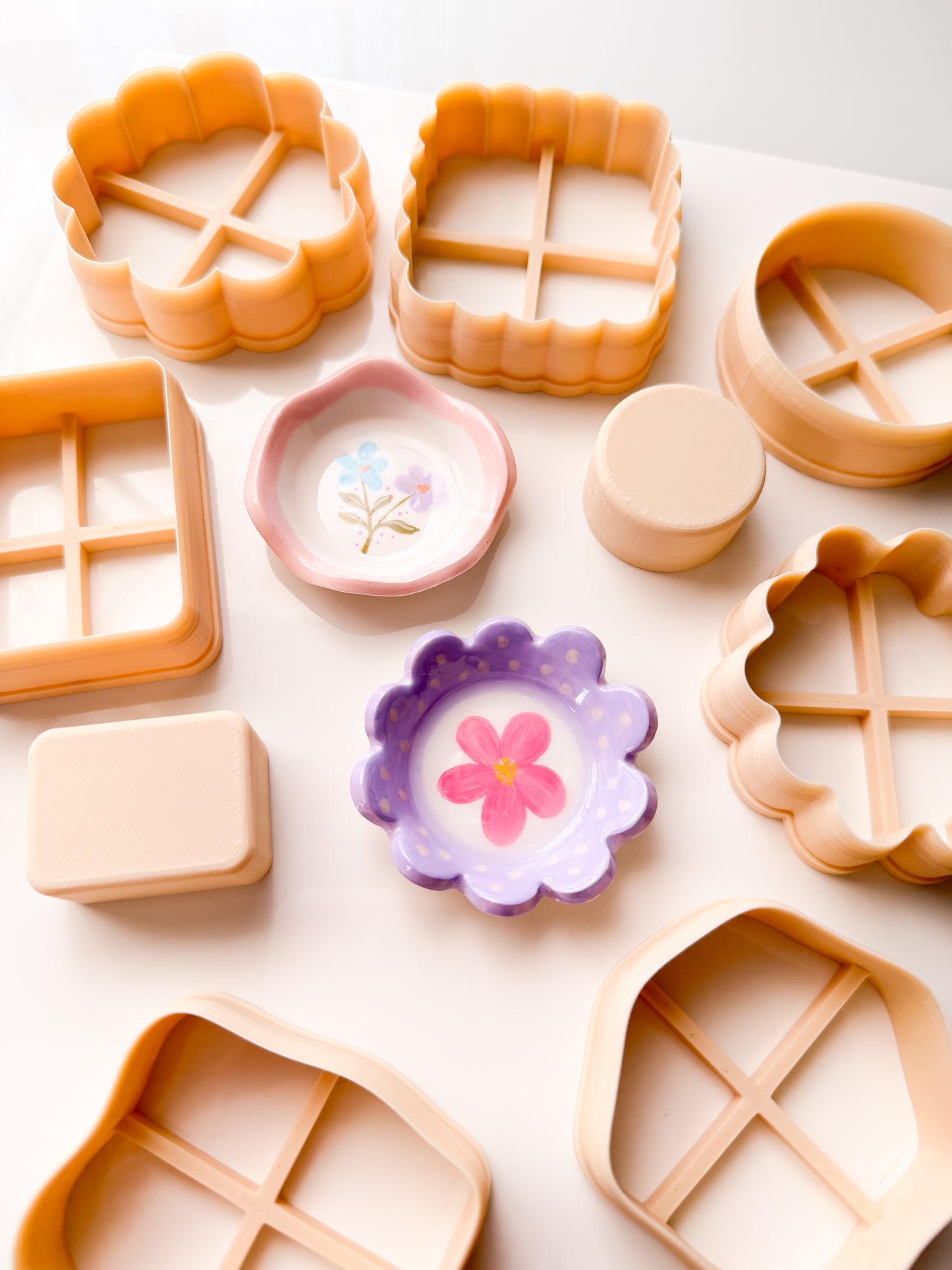 MINI Trinket Dish Clay Cutter + Press Polymer Clay Air Dry Clay Ceramic Pottery Cold Porcelain