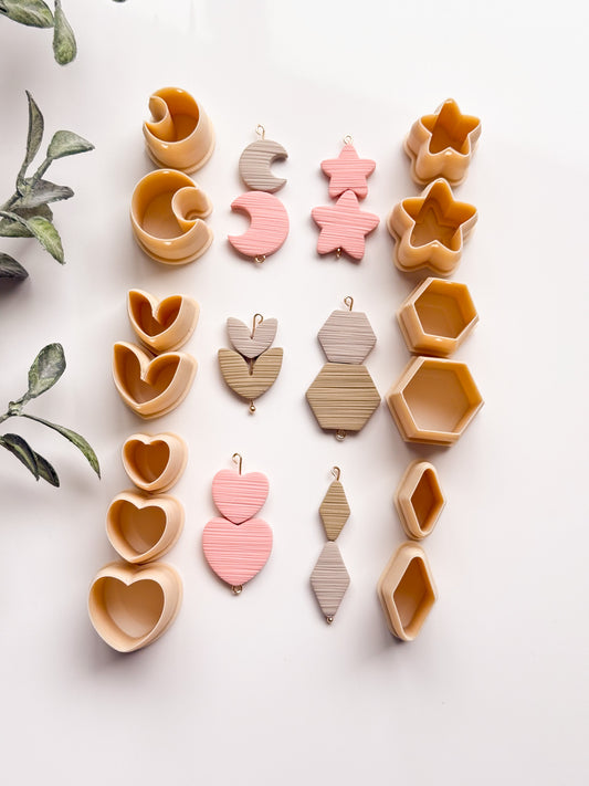 BEAD SHAPES WITH GUIDES Clay Cutter Sets Extra Tall