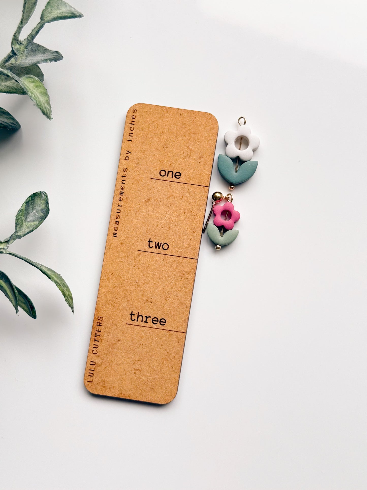 Little Flower + Leaf Bead With Guides Clay Cutter Set Extra Tall