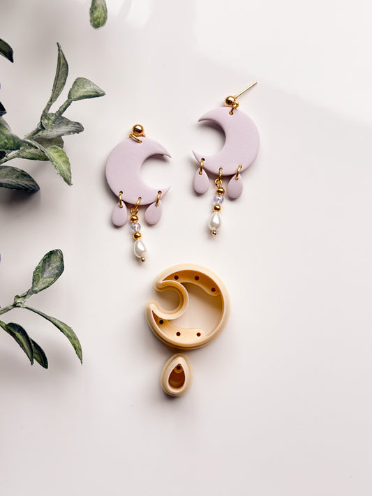 Triple Guide Moon + Teardrop Clay Cutter Set