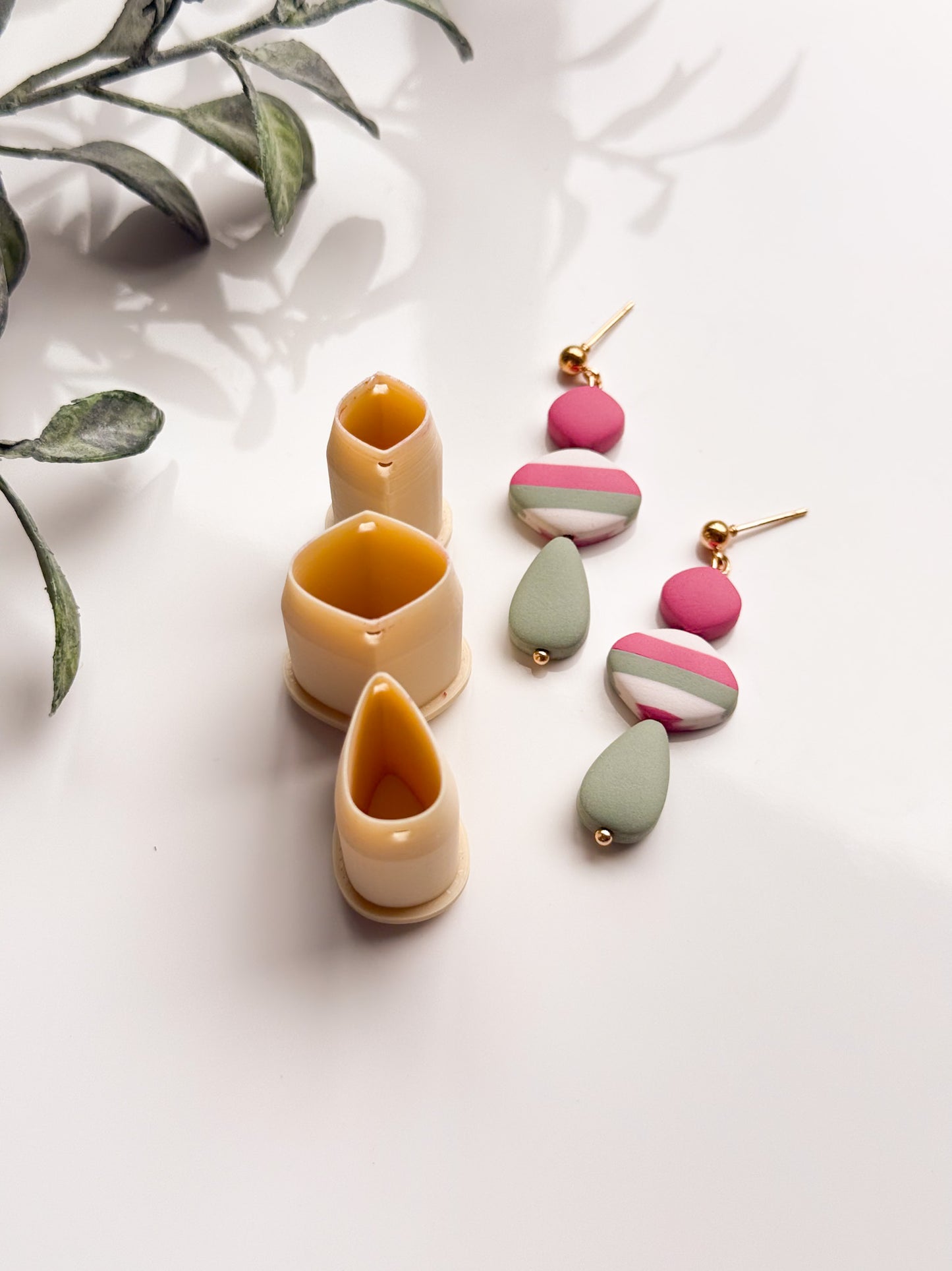 Diamond + TD Dangles Bead With Guides Clay Cutter Set Extra Tall