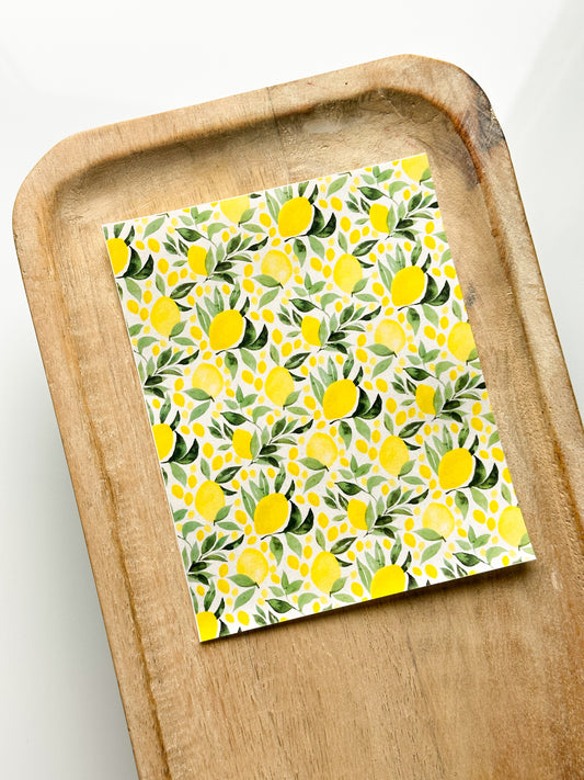 Watercolor Lemons Transfer Sheet