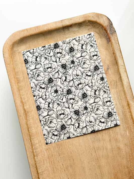 BW Flowers 4 Transfer Sheet